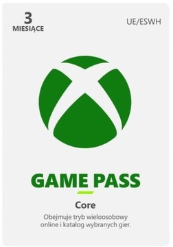 XBOX GAME PASS CORE/ LIVE GOLD 3 MIESIĄCE / 90 DNI