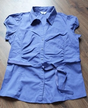 Koszula bluzka L wiosna lato niebieska