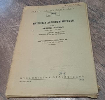 Materiały archiwum wierceń 1956