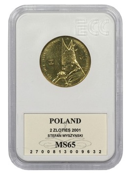 GN 2 zł 2001 Kardynał Wyszyński grading MS 65