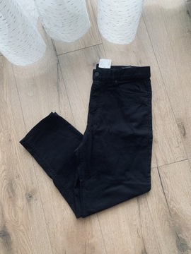 Spodnie męskie tapered fit czarne (30) H&M