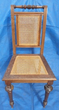 Stare krzesło ratanowe rattanowe przeplatane