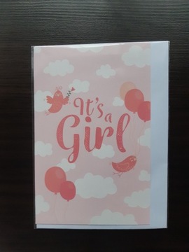 Kartka okolicznościowa "It's a girl"