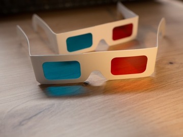 Okulary anaglifowe 3D papierowe (2 pary)