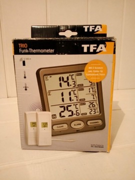 TRIO termometr bezprzewodowy z 2 czujnikami.