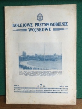 KOLEJOWE PRZYSPOSOBIENIE WOJSKOWE 1932