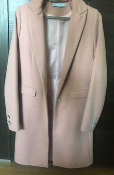 Pudrowo - różowy płaszcz 