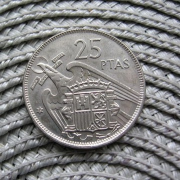 Hiszpania 25 Peso 1957r - Gen. Franko