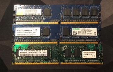 RAM DDR2 samsung, elixir, kingmax 3x512mb