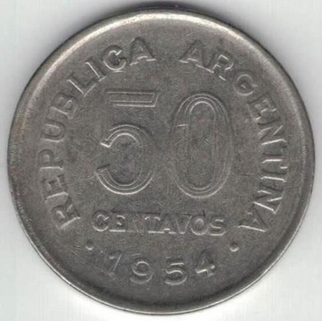 Argentyna 50 centavos 1954  23 mm