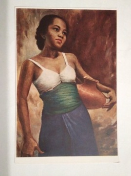 SUMARDI Portret kobiety Indonezja wyd. ros. 1957 r