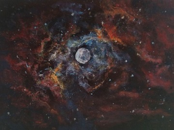 Obraz akrylowy kosmos 18×24 cm