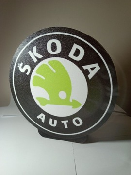 Skoda lampa ozdobna lampka usb plastikowa 3D škoda