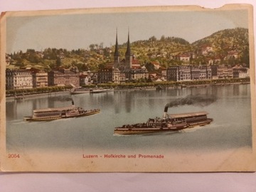 Pocztówka Szwajcaria Lucerna Panorama Miasta  