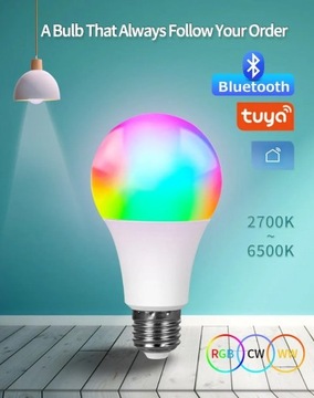 Tuya inteligentna żarówka Led E27 220V.