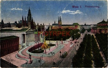 Wiedeń, Parlament, tramwaj, 1910