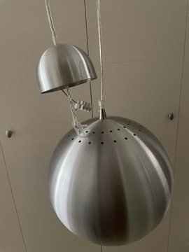 Lampa wisząca kula srebrna, średnica 26 cm