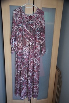 Sukienka midi wiskoza Esprit M wzorzysta