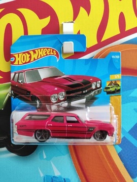 Resorak Hot Wheels 70 Chevelle SS Wagon Czerwony samochód HW Wagons Mattel