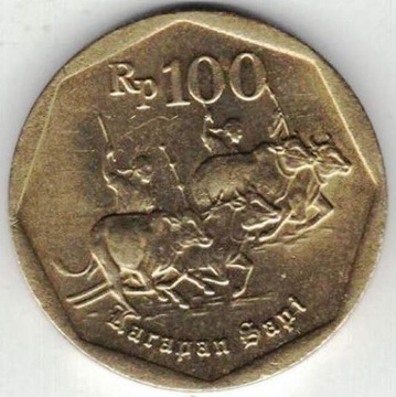 Indonezja 100 rupii 1996 22 mm nr 1