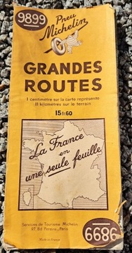 Mapa samochodowa Francji Michelin 1942