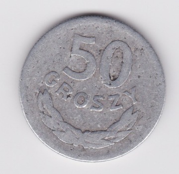 50 groszy z 1949, aluminium