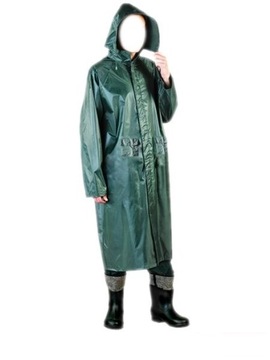 Solidny płaszcz przeciwdeszczowy PPDPU zielony XXL