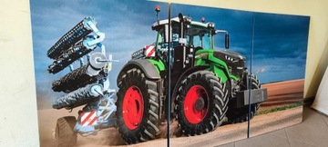 OBRAZ TRYPTYK 3X50X70 cm FENDT CIĄGNIK TRAKTOR 