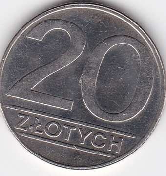 20 złotych - rok 1989