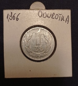 1 zł 1966 odwrotka 