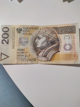 Banknot 200 zł zastępczy