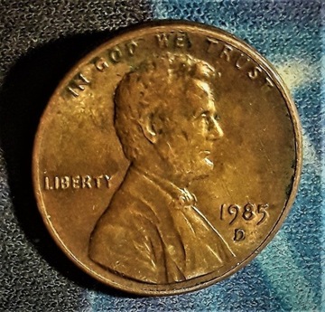 LINCOLN  CENT---1985-- D--USA---PODWOJONE --D--