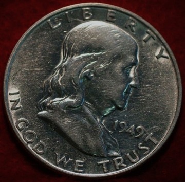  50 centów -Franklin Half Dollar 1949D -menniczy  