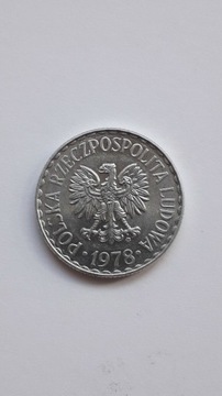 1 złoty z 1978 roku ze znakiem mennicy