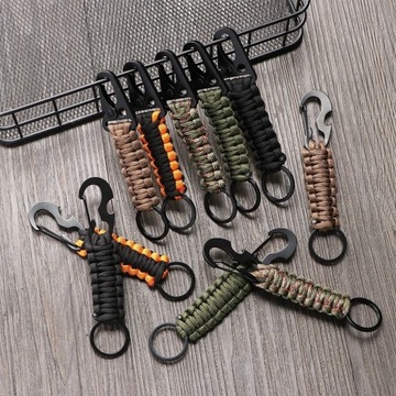 Brelok, zawieszka do kluczy, paracord, survival 