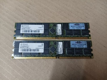 Pamięć serwerowa infineon 2 x 2 GB DDR 400 CL3 ECC