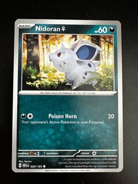 Karta Pokemon Nidoran 029/151 MEW 151