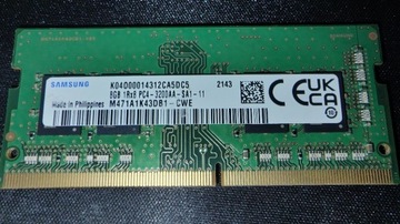 SAMSUNG 8GB DDR4 PC4-3200A M471A1K43DB1-CWE SODIMM