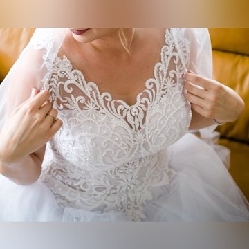Suknia ślubna 38 biała- stan idealny!