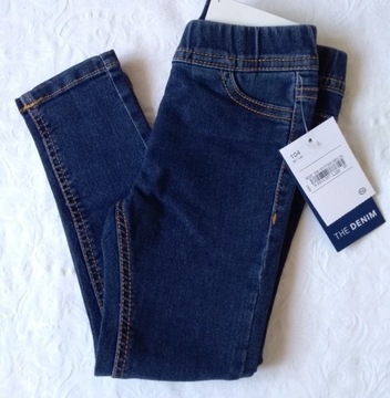 C&A spodnie tregginsy jeansowe roz. 104