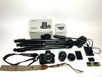 Aparat Canon EOS 77D + 2 obiektywy