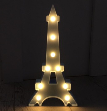 Niebieska lampka dekoracyjna LED wieża Eiffla
