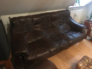 Holenderski komplet wypoczynkowy, sofa i 2 fotele 