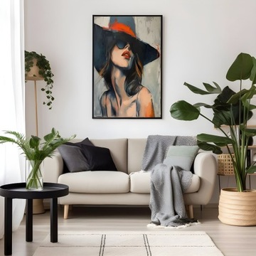 Plakat  A2[ 42 x 59,4cm ]Kobieta w kapeluszu