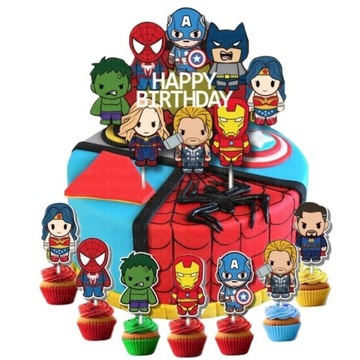 Topper piker 13 szt Avengers na tort