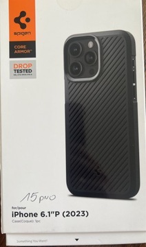 iPhone 15 Pro case Spigen black