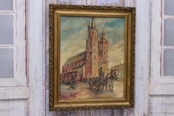 J. Fałat - Stare Miasto Kościół Mariacki - Kraków