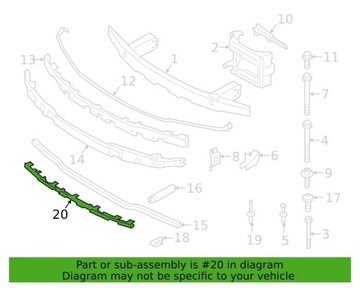 Absorber uderzenia przedni, dolny BMW 3 G20