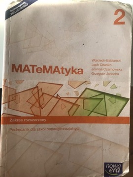 Matematyka 2 rozszerzony  podręcznik nowa era