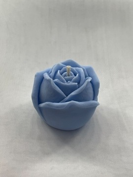 Naturalna Niebieska Świeczka Sojowa Róża Handmade